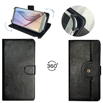 Handy Schutz Hülle | für Timmy M20 Pro | 360° Drehbare Funcktion - 360° PU Haken L Schwarz