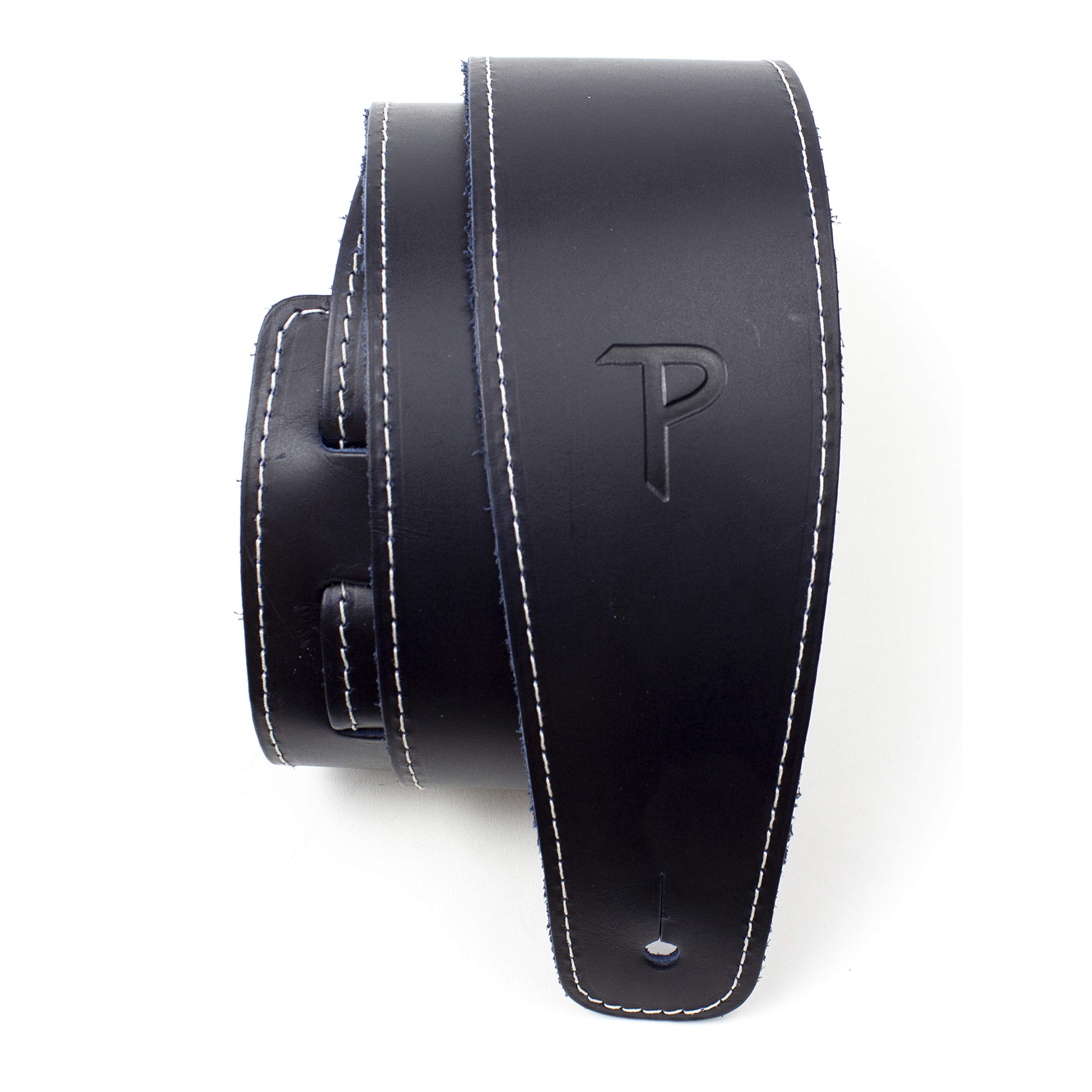 Perri’s Leathers Ltd. - Guitar Strap - Baseball Leather (Series) - Navy Blue - Adjustable - For Acoustic/Bass/Electric Guitars - Made in Canada (SP25S-7051) — image 1