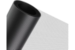 MAGZO Window Screen Replacement Mesh 48"W x 99"L - DIY Adjustable Polyester Pet Proof Screen Door Mesh for Patio Sliding Doors Window Screen Repair Kit, Durable, Washable, Black