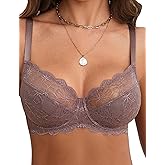 Avidlove Lace Bras for Women Full Coverage Lifting Underwire Everyday Bra for Large Bust