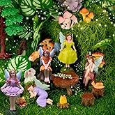SENEMO 22PCS Miniature Fairy Garden Kit Fairy Garden Figures Outdoor Accessories Kit for DIY Figures Fairy Garden Decoration and Micro Landscape Ornaments