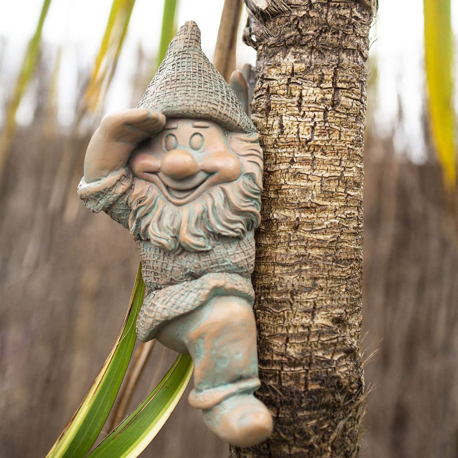 garden mile® Fairy Garden Gnome Elf Tree Peeker Novelty Garden