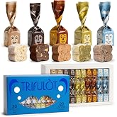 TartufLanghe Trifulot Assorted Italian Chocolate Truffles Gift - 5.11 oz | 20 Italian pralines in 5 flavors: dark, white, cappuccino, pistachio, and salted caramel. Elegant chocolates in a gift box.