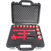 Wiha 31792 14 Piece Insulated Socket Set 1/2 inch Drive SAE