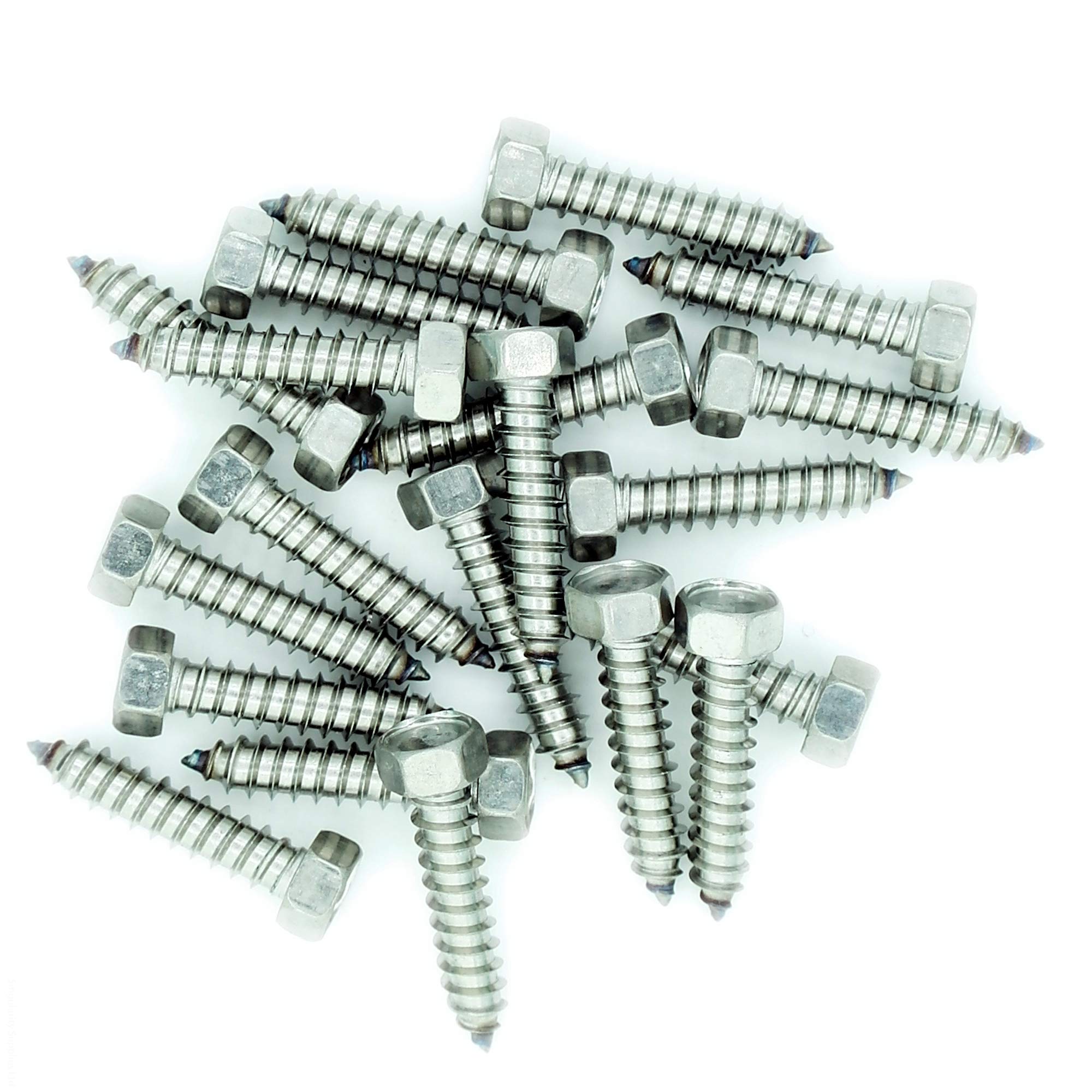 No.10 x 1.3 (4.8mm x 32mm) Hex Self-Tapping Screw - Stainless Steel (A2) (Pack of 20)