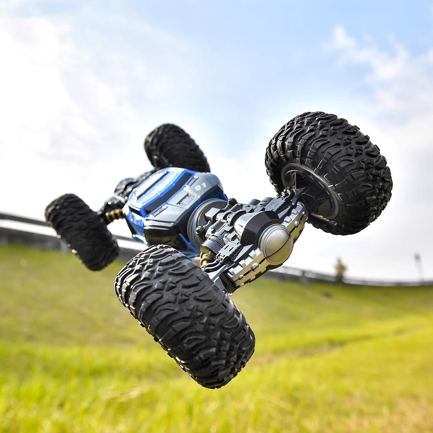 BEZGAR 16 Toy Grade1:14 Scale Remote Control Crawler, 4WD Transform 15 Km/h All Terrains Electric Toy Stunt Cars RC Monster Vehicle Truck Car with Rechargeable Batteries for Boys Kids Teens and Adults: Toys & Games