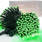 JMEXSUSS 200 LED Christmas Lights Outdoor, 66ft Connectable Green String Lights Plug in, 8 Modes Waterproof Green Lights for St Patrick's Day Outside Indoor Yard Tree Fence Rail Halloween Xmas Decor