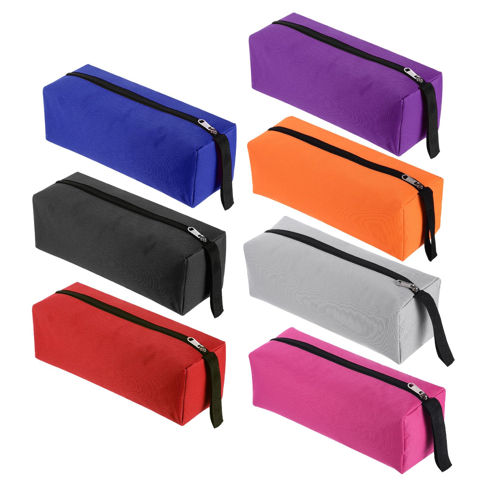PATIKIL Small Tool Pouch Zipper Tool Bags, 7 Pcs Waterproof Canvas 600D Versatile Hand Zippered Tool Pouches Organizer for Storage Duty Heavy Electrician(11.8" x 3.9")
