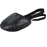 Linodes Leather Pirouette Half Sole Jazz Ballet Dance Shoe Turning Shoes for Women and Girls
