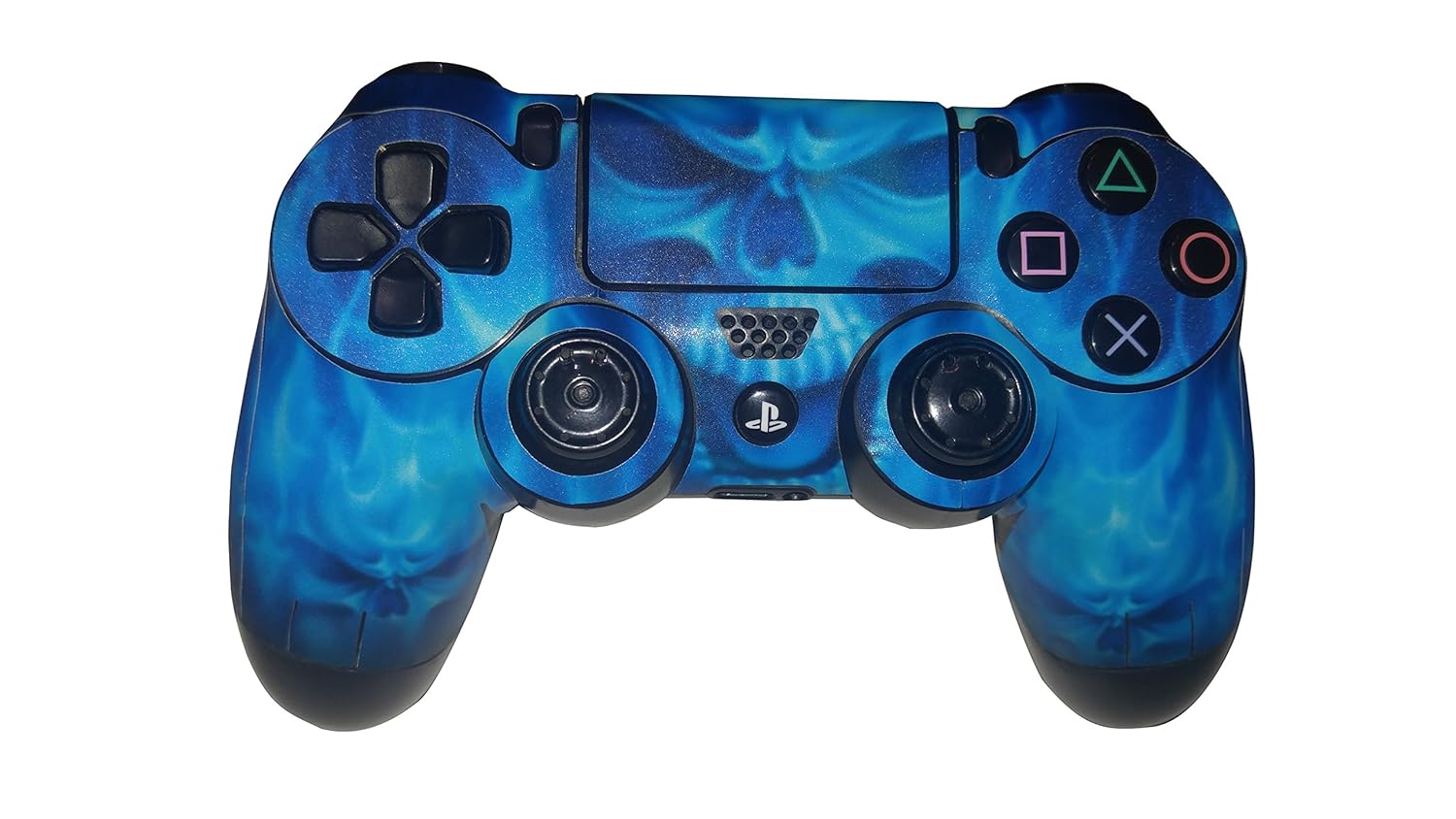 Niche Finds Branded Blue Flame Skull Fire Skull PS4™ Playstation™ 4 Skin Dualshock™ Compatible Skin Decal for Single Controller