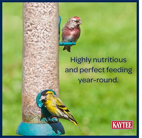 KAYTEE SUNFLOWER HEARTS & CHIPS WILD BIRD FOOD FOR CARDINALS, CHICKADEES, FINCHES, GOLDFINCHES, GROSBEAKS, NUTHATCHES, AND TITMICE, 14 LB