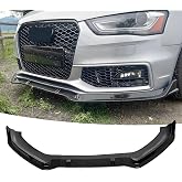 NEESPOC Front Bumper Lip Splitter Spoiler Fit for Audi S5/ A5 S-Line/ A5 B8 B8.5 2008-2017 + S4/ A4 S-Line/ A4 B8 B8.5 2008-2016, 3pcs Accessories Air Chin Body Kit (Gloss Black)