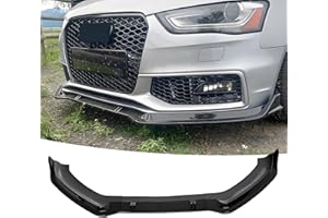 NEESPOC Front Bumper Lip Splitter Spoiler Fit for Audi S5/ A5 S-Line/ A5 B8 B8.5 2008-2017 + S4/ A4 S-Line/ A4 B8 B8.5 2008-2016, 3pcs Accessories Air Chin Body Kit (Gloss Black)