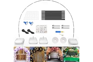 DQHKOW Balloon Arch Stand, Balloon Arch Kit with base for Wedding Baby Shower Birthday Party Supplies Decorations (9FT x 10FT).