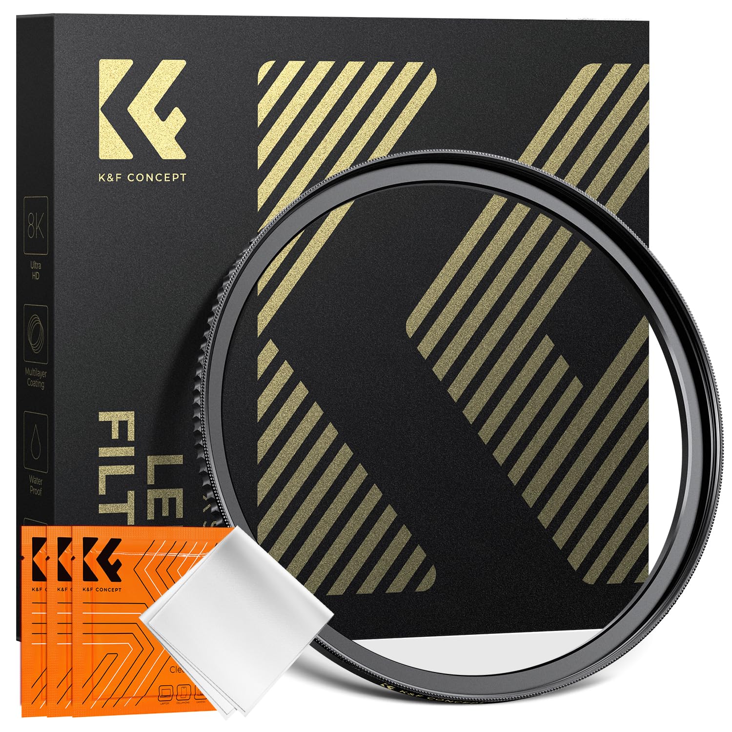 Photo 1 of K&F Concept 67mm to 77mm Step-Up Lens Filter Adapter Ring CNC Machined Brass Filter Adapter Rings, for 67mm Lens Install 77mm Filter