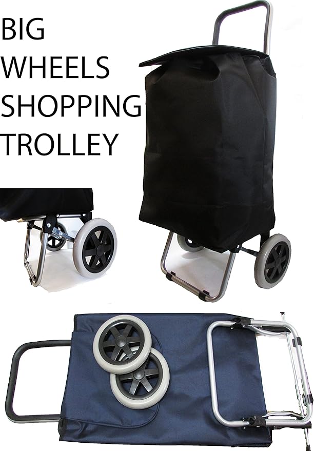 Large Capacity Big Wheels Shopping Trolley with Large Aluminium Handle