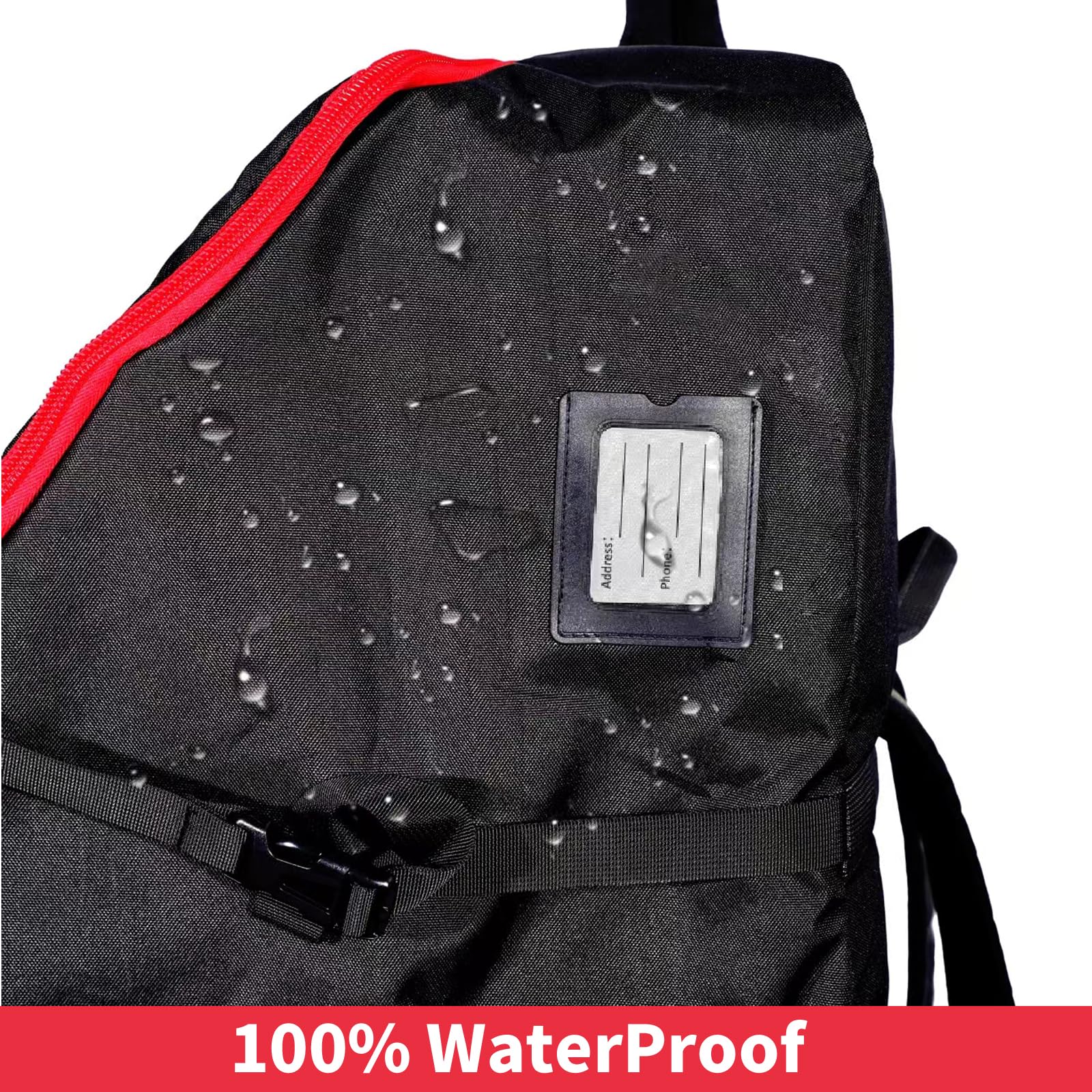 WEXIO Padded Car Seat Bags for Air Travel，Waterproof Infant Carseat Bag for Airport， fit for Evenflo Maxi Cosi Britax Graco Chicco Cybex Diono Nuna Peg Doona (BLACK)