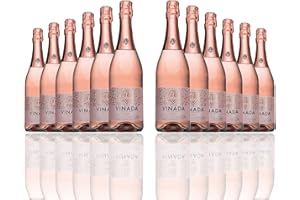 VINADA - Sparkling Rosé - Zero Alcohol Wine - 750 mL (12 Glass Bottles)