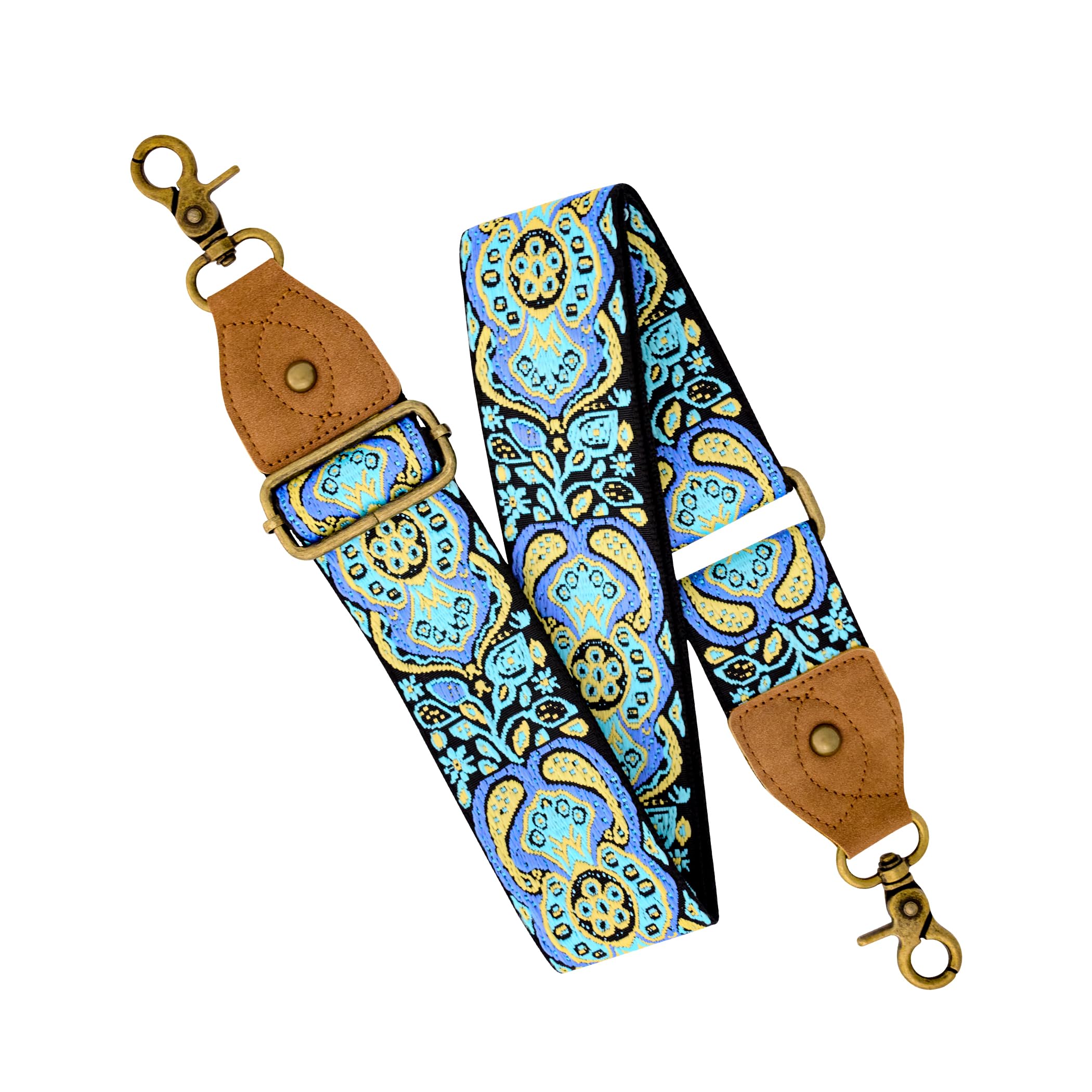 chushui Bronze Hardware Purse Strap with Brown