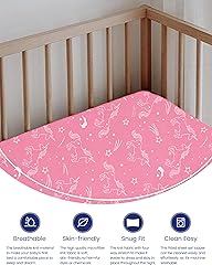 TotAha Premium Stretchy Unicorn Crib Sheets