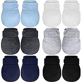 Newcotte Adjustable Baby Mittens No Scratch Newborn Cotton Breathable Gloves Warm Baby Mitts for Boys