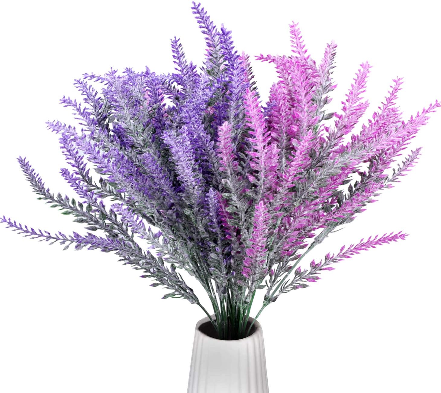 Hoiny Artificial Lavender Flowers,6 PCS Artificial Flowers,Purple