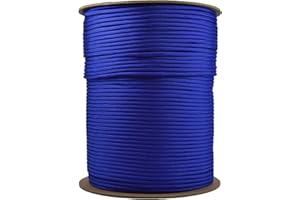 BORED? PARACORD! Bored Paracord - 1', 10', 25', 50', 100' Hanks & 250', 1000' Spools of Parachute 550 Cord Type III 7 Strand Paracord Well Over 300 Colors - Electric Blue - 100 Feet