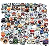 National Park Sticker Pack Set 100 pcs, Outdoor Nature Adventure Hiking Camping Wilderness Stickers, Waterproof Vinyl Travel 