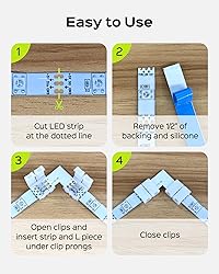 JACKYLED 8mm 3-Pin LED Connectors for LED Strip