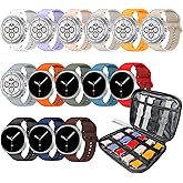 Sport Bands Compatible with Samsung Galaxy Watch 8 7 6 5 40mm 44mm Galaxy 6 Classic 47mm 42mm 8 Classic 46mm Bands Silicone Watch Bands&Storage Organizer for Women Men