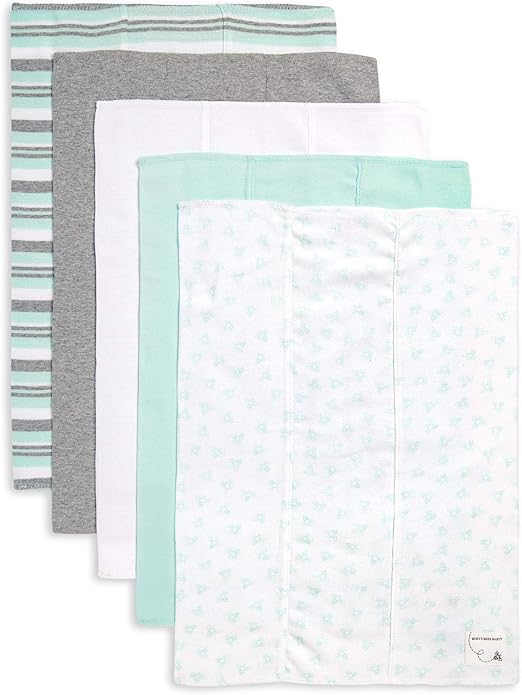 Burt's Bees Baby Burp Cloths, 5Pack extra absorbent 100 Organic