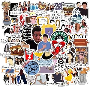 100PCS Friends Stickers Parks and Rec Stickers Waterproof Vinyl Stickers for Kids Teens Boys Adults Laptop Water Bottle Skateboard