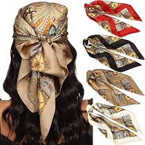 Écharpe Carrée En Satin De Soie 50x50cm - Foulard Uni Brillant, Multi-usage, Plus De 40 Couleurs