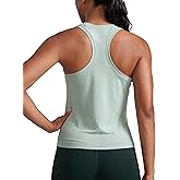 CRZ YOGA Seamless Workout Tank Tops for Women - Athletic Running Gym Sleeveless Shirts Crewneck Racerback Breathable