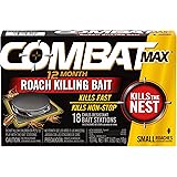 Combat Max 12 Month Roach Killing Bait, Small Roach Bait Station, Child-Resistant, 18 Count