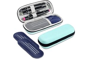 Insulin Cooler Travel Case with 2 Ice Packs, Portable Medication Diabetic Cooler Organizer Bag for Daily Life and Trip Use, G