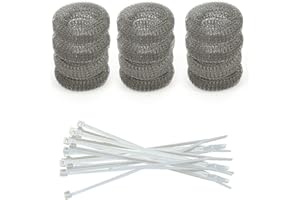 DR Quality Parts Washing Machine Lint Trap – Stainless Steel Hose Filter, Mesh Drain Catcher, Washer Sock Lint Remover, Rust-Free Snare Laundry Filter with Nylon Cable Ties, 29cmx6.5cm – 12-Pack