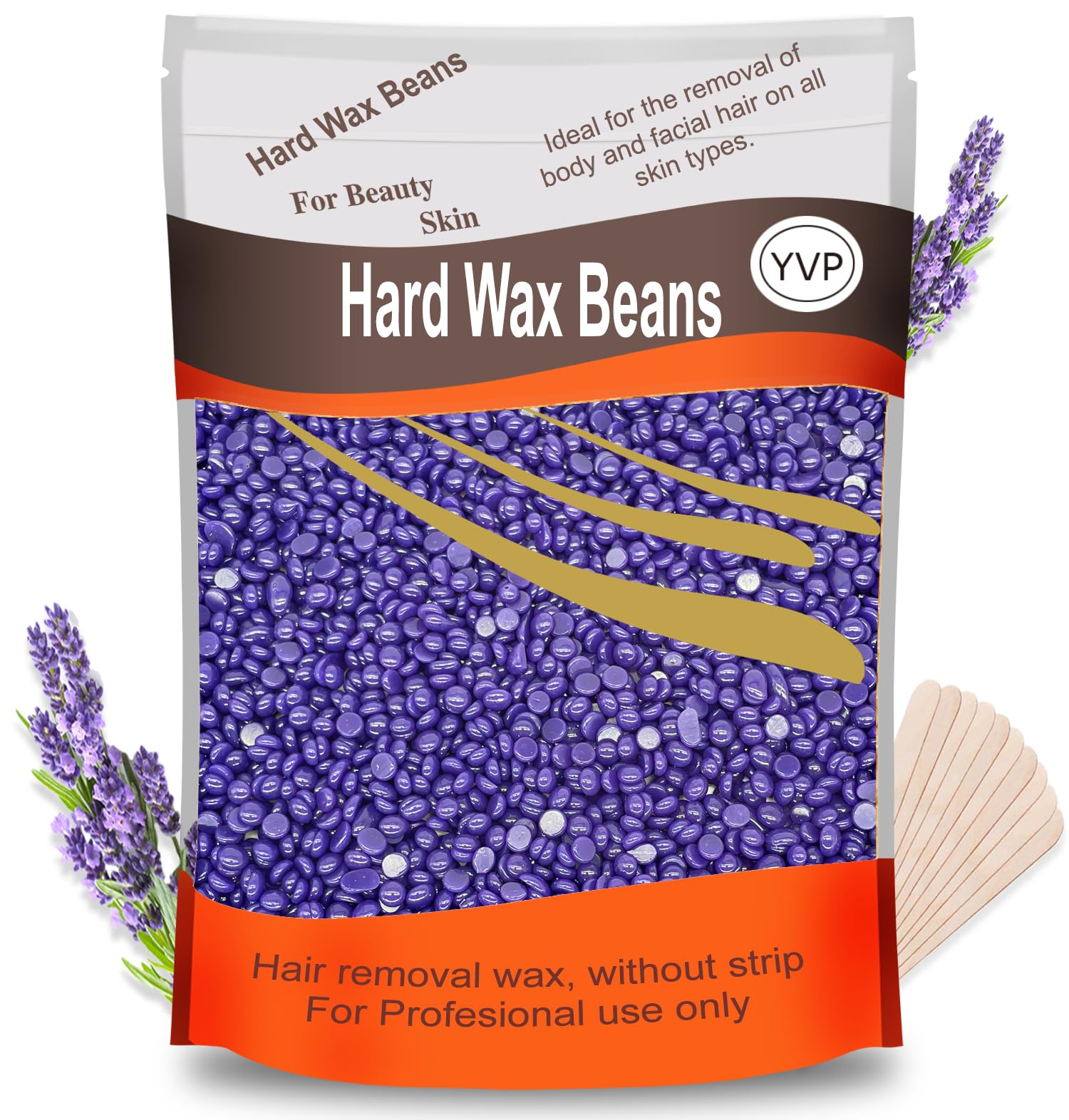 Hard Wax Beads for Hair Removal, Wax Beans for Sensitive Skin, 10 Oz/bag (Lavander), Ideal for Brazilian Waxing, Pearl Wax for Eyebrow, Bikini, Legs At Home
