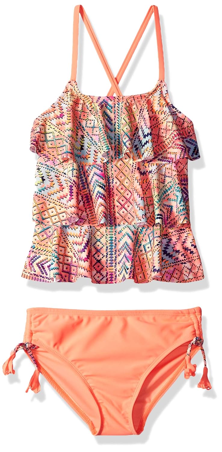 girls ruffle tankini