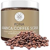 Pure Body Naturals Arabica Coffee Body Scrub Exfoliator - Loaded with Caffeine for Cellulite and Stretch Marks | Exfoliating Skin on Face, Hand, Foot, Butt - Coffee Scrub for Women, 12 Ounce