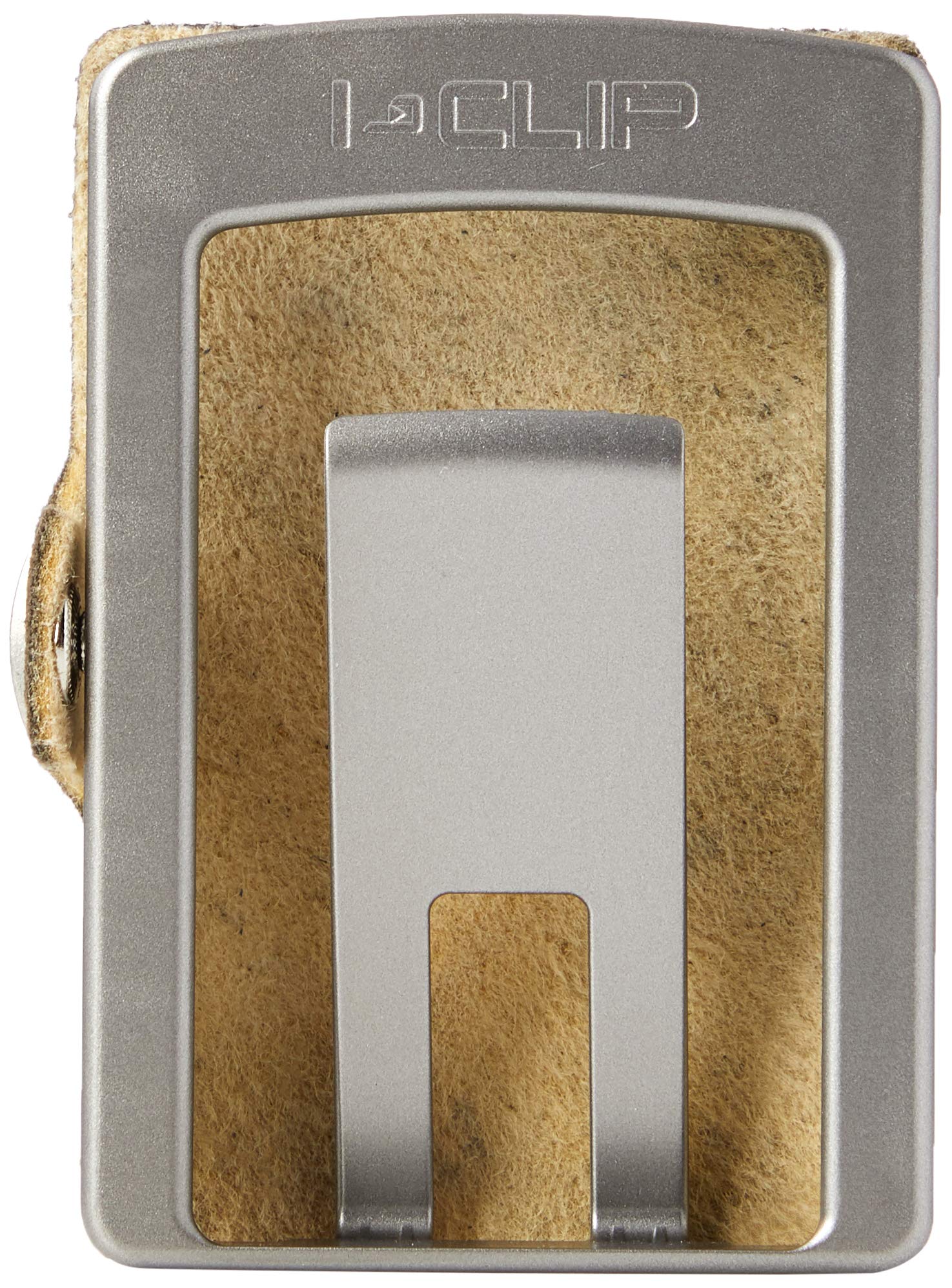 I-Clip Eye Clip Deer Leather Credit Card Case Wallet -Olive