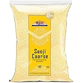 Rani Sooji Coarse (Farina, Suji, Rava, Rawa, Wheat Semolina) Flour 128oz (8lbs) 3.63kg Bulk ~ All Natural | Vegan | Non-GMO |