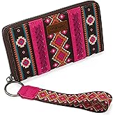 X Wrangler Wristlet Western Wallet Boho Aztec Credit Card Holder for Women