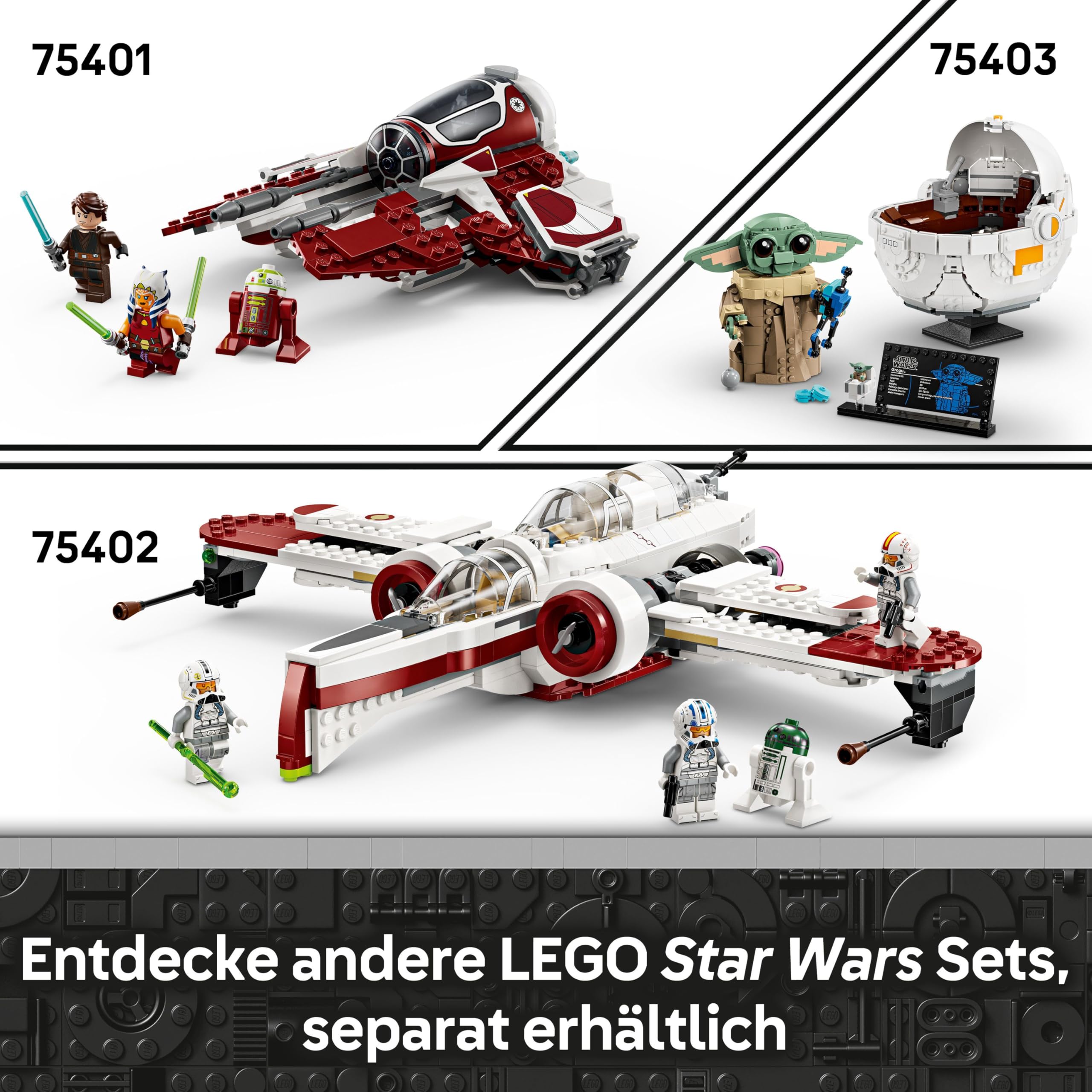 LEGO Star Wars 75399 Rebel U-Wing Starfighter - Spielzeug mit Schwenkflügelfunktion & 3 Minifiguren inkl. Cassian Andor & K-2SO Droidenfigur - Geschenk für Jungen ab 8 Jahren & Andor Staffel 2 Fans 8