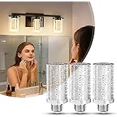 Briignite E26 LED Light Bulbs, 3000K Dimmable Bubble Light Bulbs Replacement, 40 Watt Equivalent Modern Acrylic Bulbs, Warm White, 5W Suitable for Vanity Lights Chandelier Wall Sconce, 3 Pack