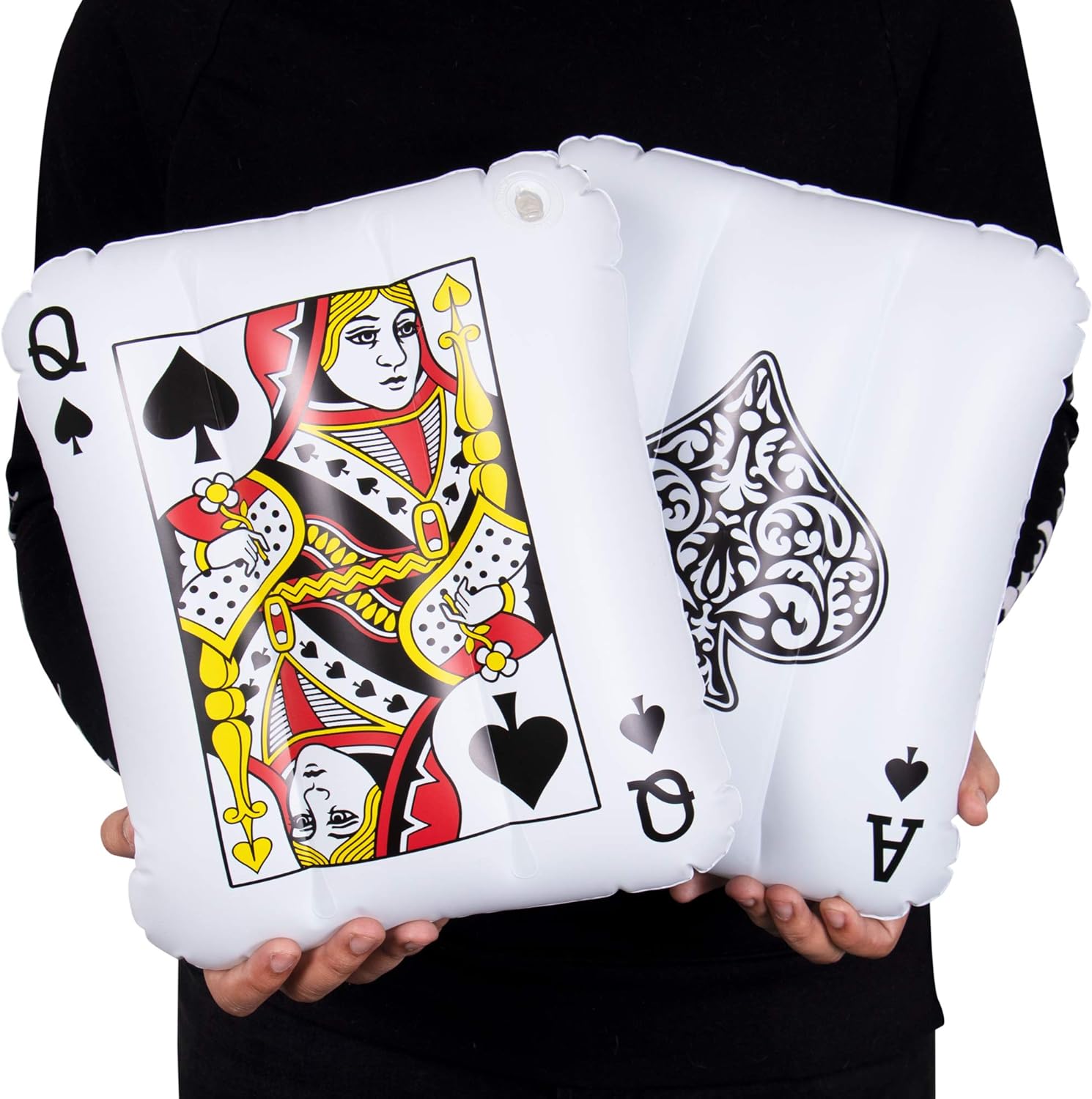 Amazon Com 2 Pack King Queen Mini Inflatable Playing Cards 13
