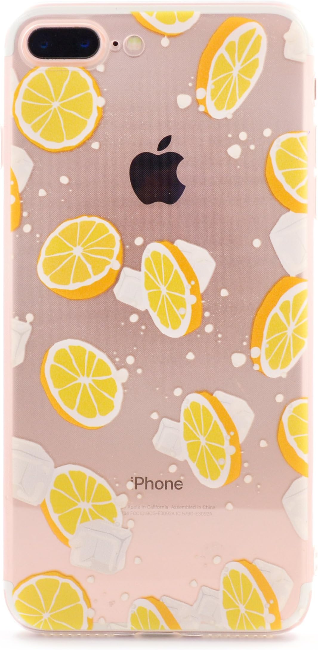 Caselegance iPhone 7 iPhone 8 4.7" Hand Drawn Watercolor Cute Beautiful Fairy Clear TPU Slim Fit Flexible Phone Case (Juicy Lemon)