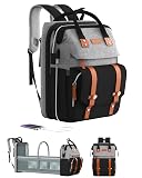 ISMGN Diaper Bag Backpack with Changing Station, Large Diaper Bag, Baby Bag, Multifunctional Diaper Bag, GreyBlack