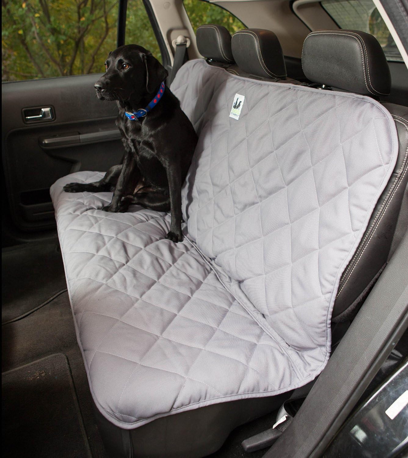 3 Dog Pet Supply Seat Protector for Dogs (Grey, Large