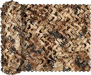 Fousam Camouflage Netting, Military Tactical Camo Net Lightweight Mesh Bulk Roll Hunting Blinds for Hunting Camping Sunshade Decorations